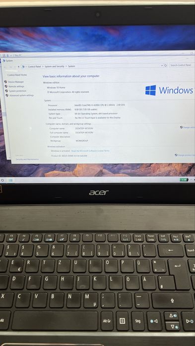 Laptop Acer i5 gen 6 cu ssd 256gb 8gb ram ddr4 nvidia 2gb