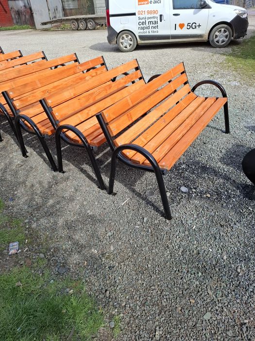 Banca parc/curte cu 8 rigle