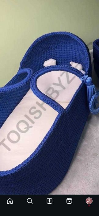 Вязаная Люлька для новорождённых | Lyulka chaqaloqlar uchun