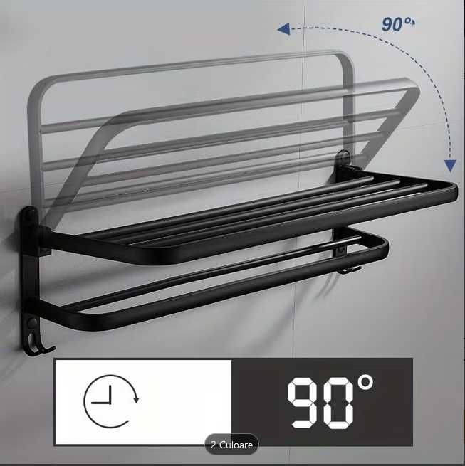 Suport baie prosoape 50 cm – NOU – multifuncțional