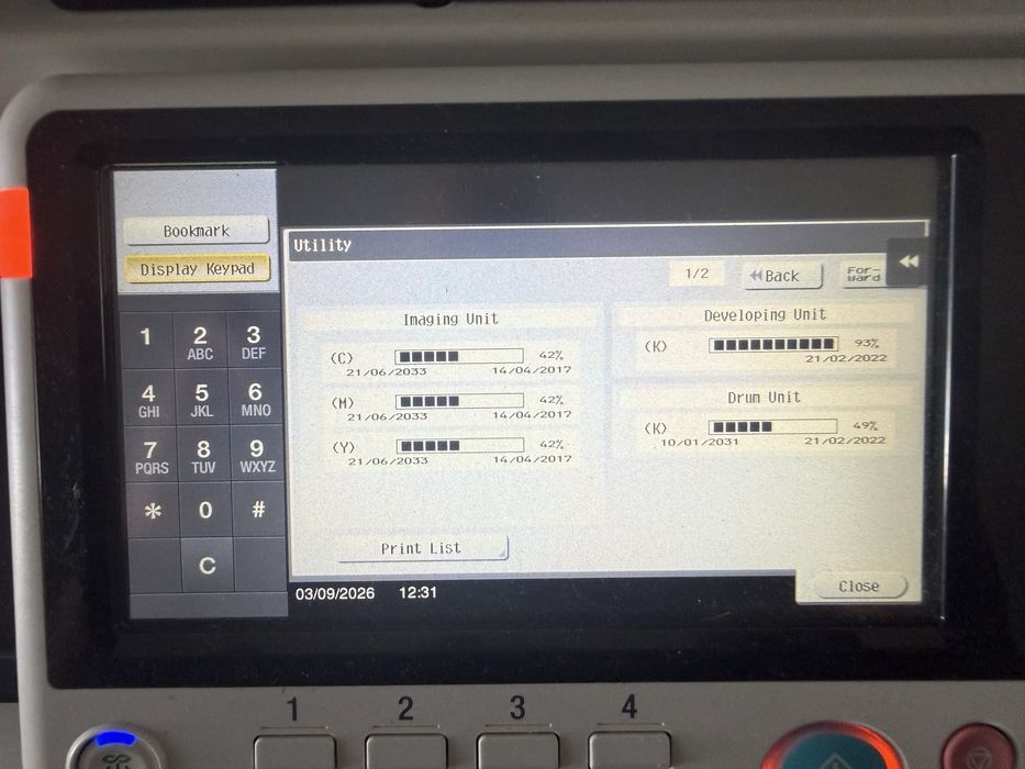 Copiator A3 Color Ineo 227