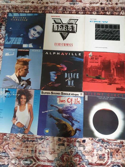 Discuri vinil maxi single Bad Boys Blue Sandra,Pet Schop Boys Michael Jackson C.C Catch Madona Erasure Europe Alphaville etc.