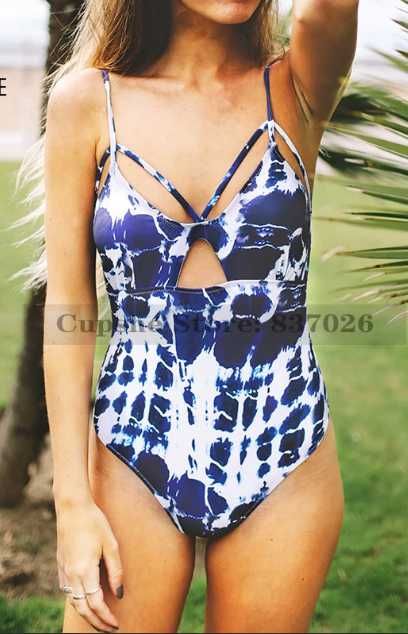 Нов цял бански размер M - L мотив tie & dye