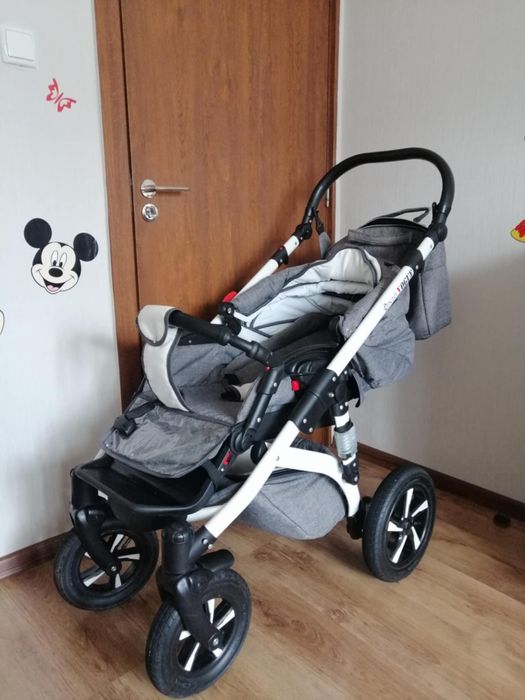 Бебешка количка 5in1 - Vogue moonstone nio-два чифта гуми и две рами