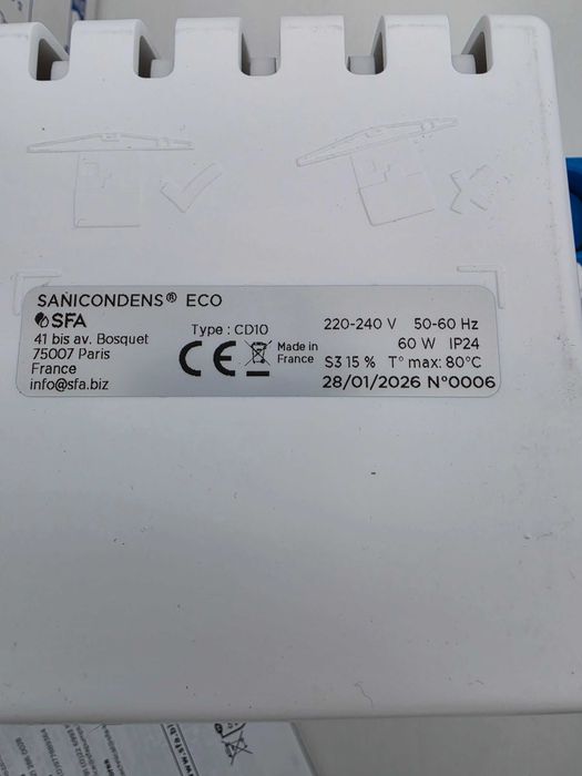 Pompă pentru condens SFA Saniflo Sanicondens Eco 60 W