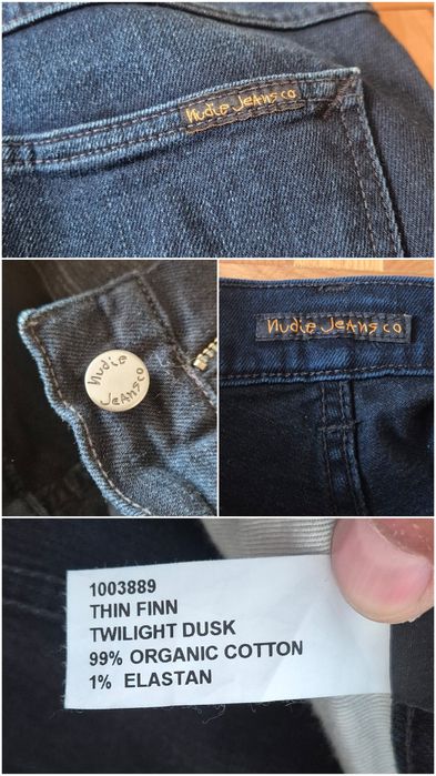 Blugi Nudie Jeans Co. Model: Thin Finn, Organic Cotton, Mărimea W36 / L34