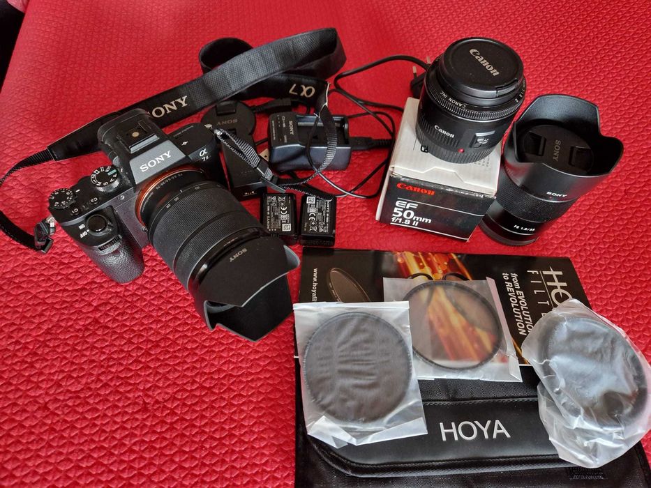 SONY A7-II 24MP Full-Frame + 3 обектива