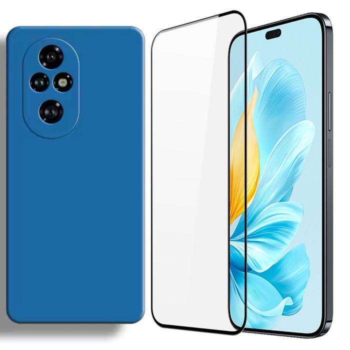 Husa Silicon Interior Fin +Folie Sticla Silicon Honor 200/400 LITE PRO