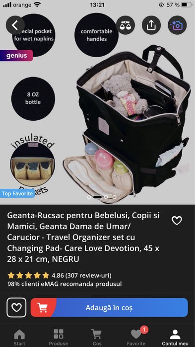 Rucsac bebelusi, in stare impecabila