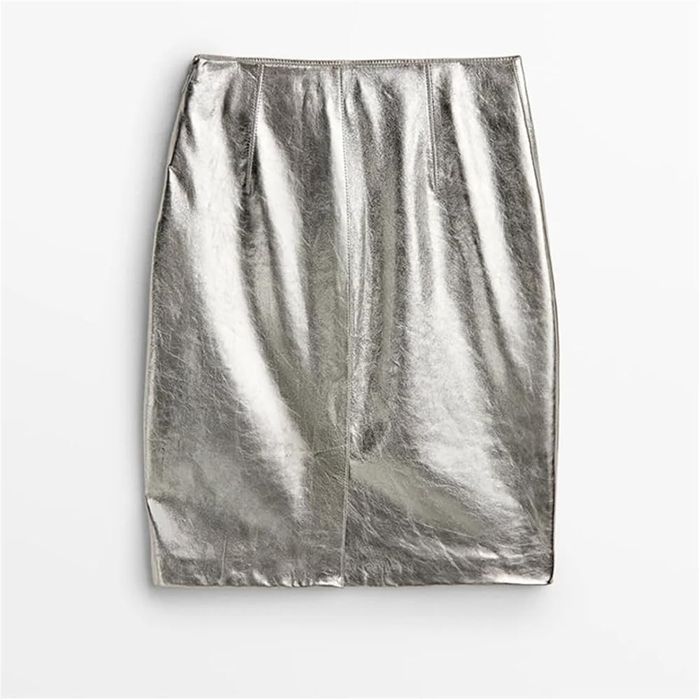 Fusta din piele naturală Massimo Dutti Limited edition