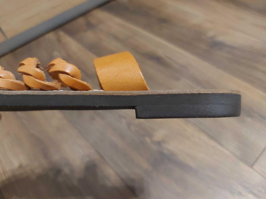 Slapi/papuci dama noi, piele naturala, nr.37, maro