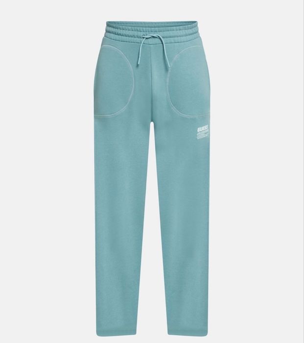 Pantaloni largi de bumbac Guess Athleisure