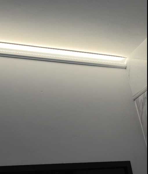 Декоративен LED Корниз за Таван – Алуминиев Профил за LED Лента + дифузор (капаче) пръчка 2 метра