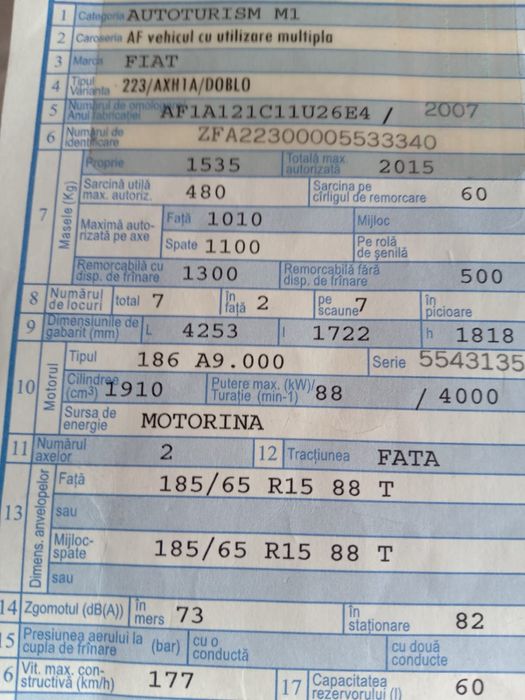 Fiat Doblo 1.9 diesel