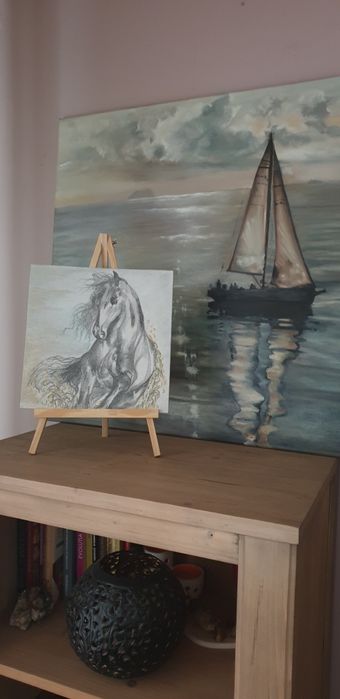 Tablou unic cu mini șevalet inclus