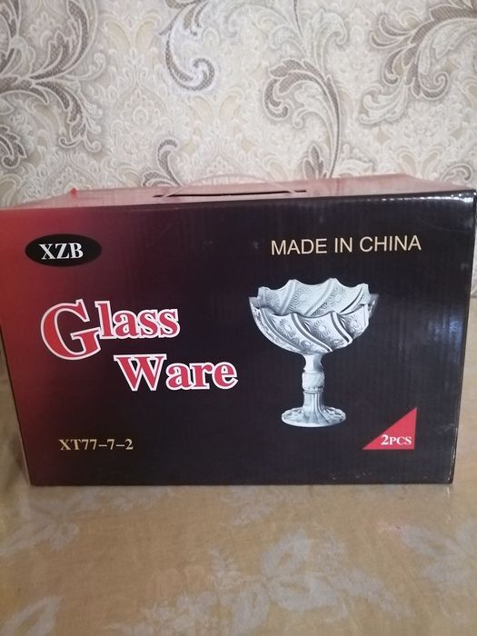 Новая стеклянная посуда, конфетницы