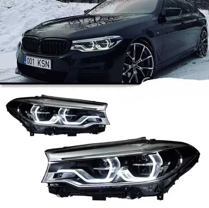 ЛЕД Фарове BMW G30 G38 F90 5 Series 2017-2020 Диодни с динамичен мигач
