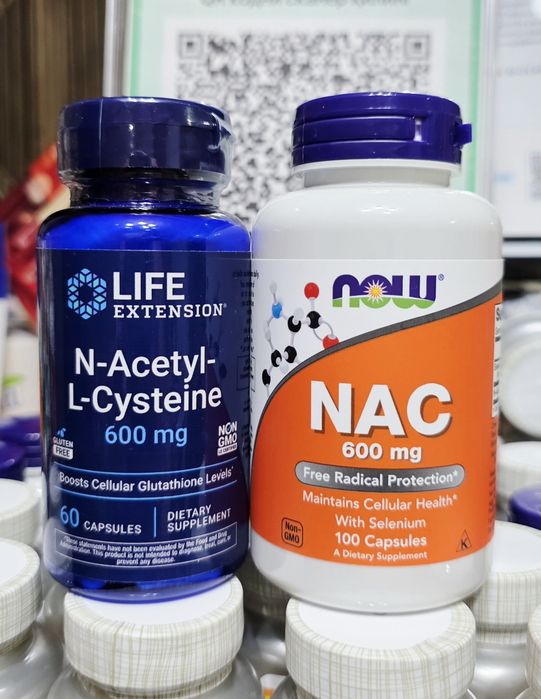 ДОСТАВКИ НЕТ NAC 600mg Now 100шт, Life Extension 60шт made in USA