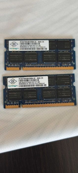 DDR 2 памет за лаптоп 2*2 gb.     DDR 3 -2gb