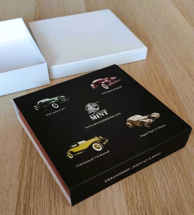 Продавам комплект 4 сребърни монети по 1 унция 1930 Classic Speedsters