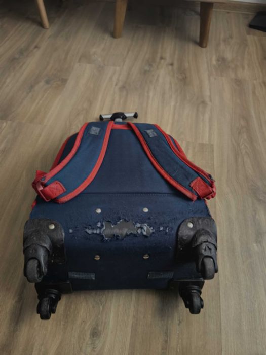 Ghiozdan pe roți - tip troler - Spider-Man, cu mâner telescopic