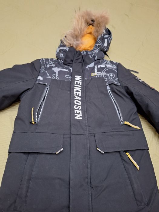 Зимняя куртка для мальчика на 7-8 лет 128 см