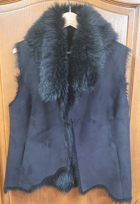 Vestă damă tip cojoc, fără glugă