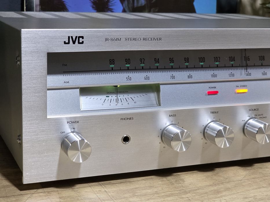 Receiver JVC jr-61m, stereo amplituner argintiu vintage hifi , radio cu amplificare