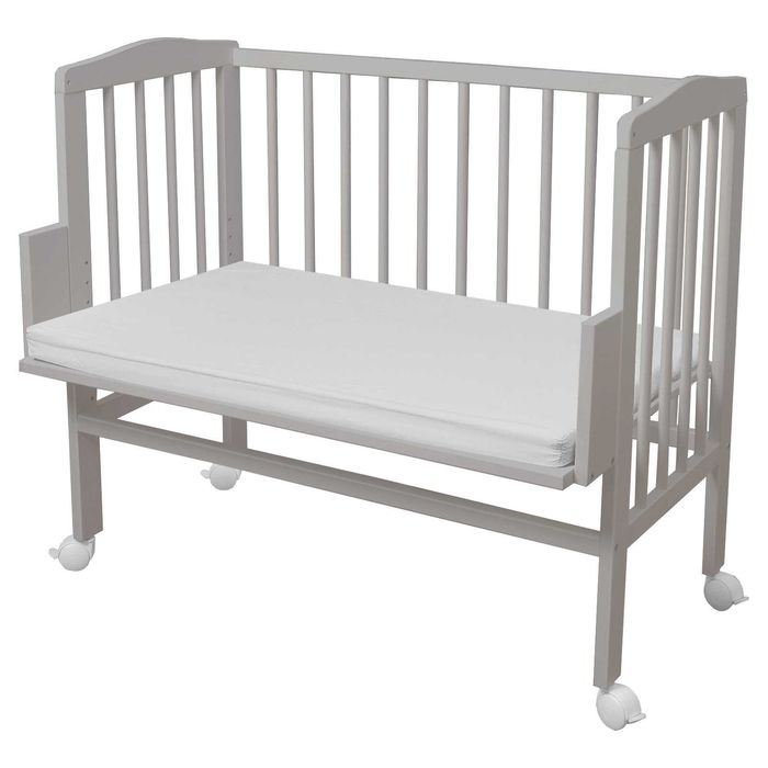 Странично Легло - Кошара 2в1 тип Next to Me с Матрак - Цвят Сиво