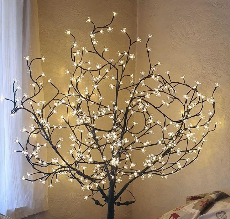 Намаление! Коледно външно дърво, 400бр. ламп. с цветенца– 2м