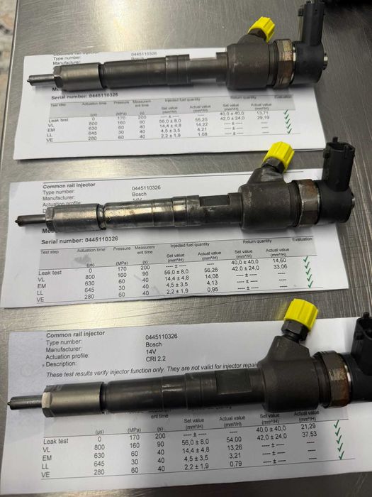 Втора употреба Bosch дюзи (тествани, готови за монтаж) 0 986 435 254 / 0 445 110 457/CITROEN/FORD/VOLVO/MINI/1.6 TDCi / 1.6 HDi / 1.6 D