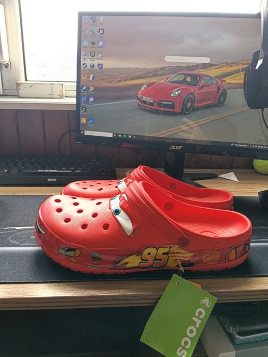 Чехли Crocs x Cars Lightning McQueen