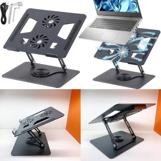 Универсальная подставка для ноутбука с двойным вентилятором охлаждения