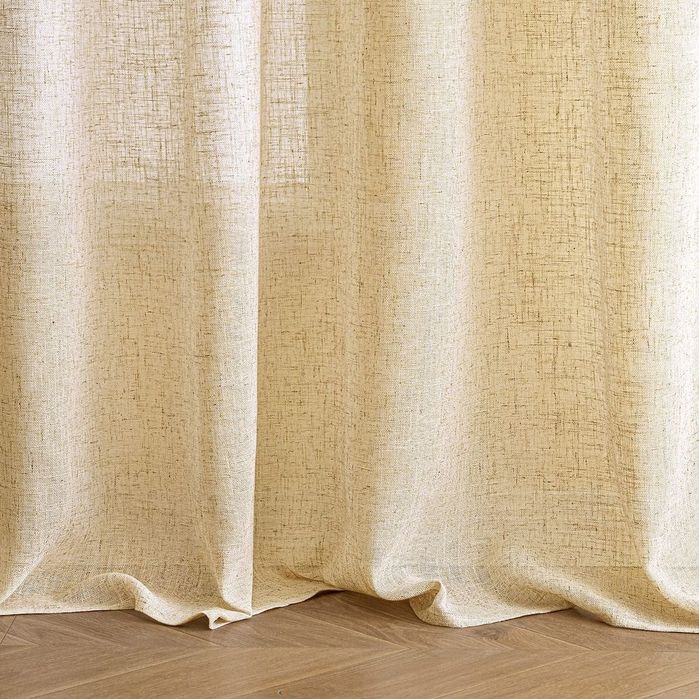 Set 2 perdele bej tip in semi-transparente 140x260 cm