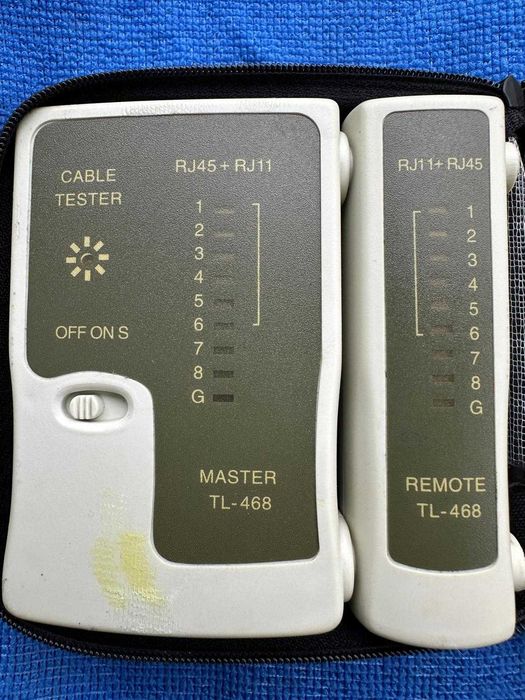 Lot componente electronice diverse + tester LAN TL-468