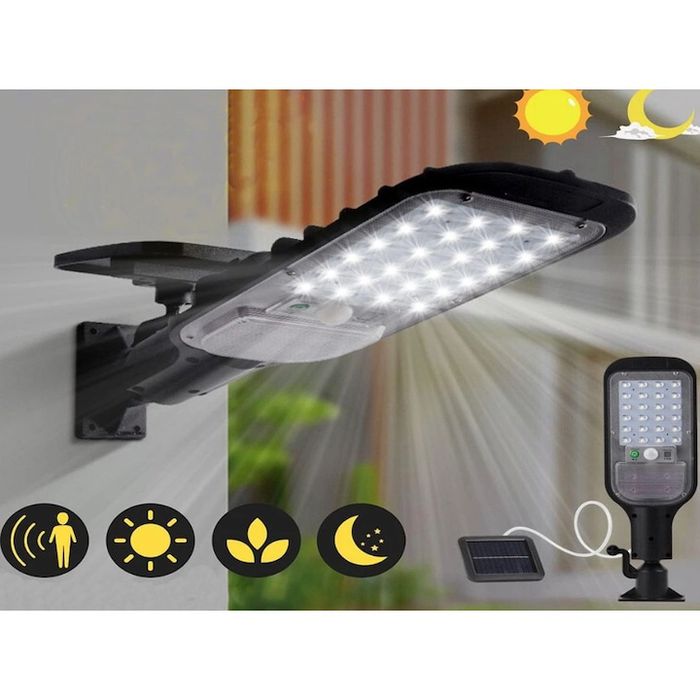 КОМПЛЕКТ 2 x Led соларна лампа 200W Сензори, Акумулатори, Дистанционно