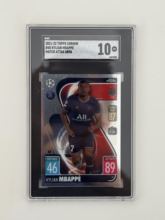 Card Kylian Mbappe - Topps Chrome - PSG 2021/2022 - SGC 10