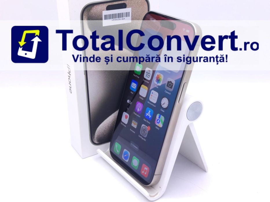 Apple iPhone 15 Pro 256GB Natural Titanium, Garantie 24 luni | #D89609