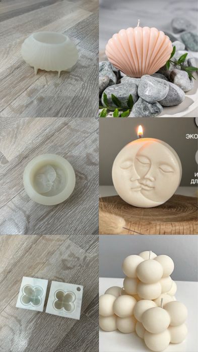 Силиконовые формы для гипса/свечей, молды