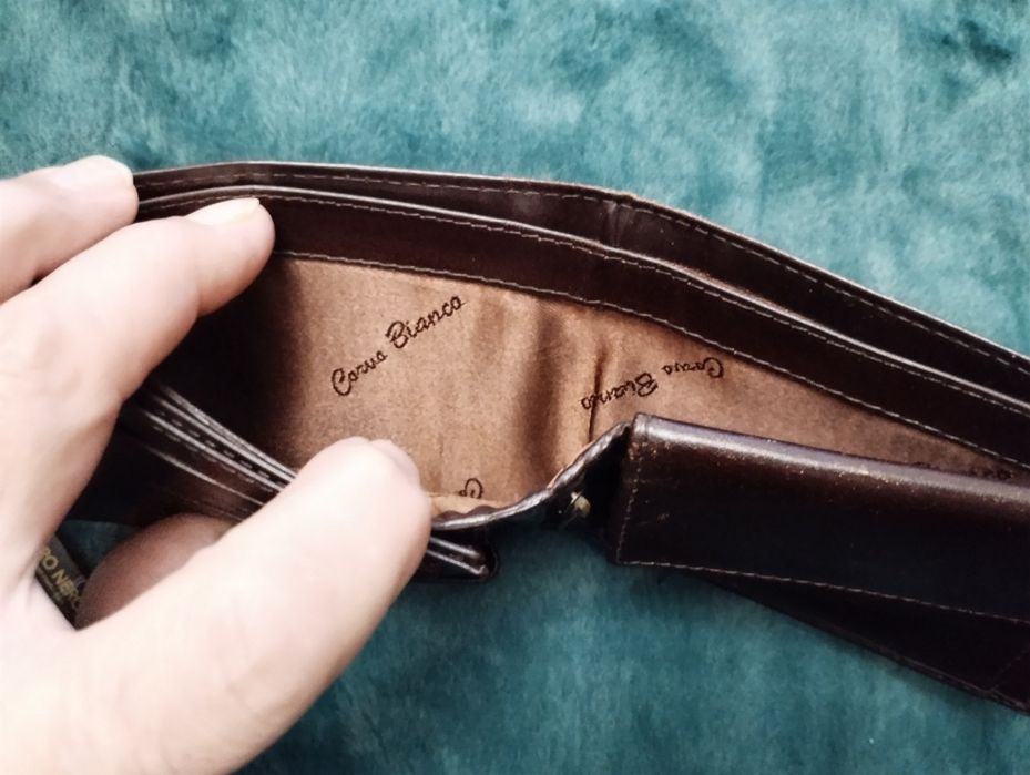 Portofel Bianco Corvo piele naturala