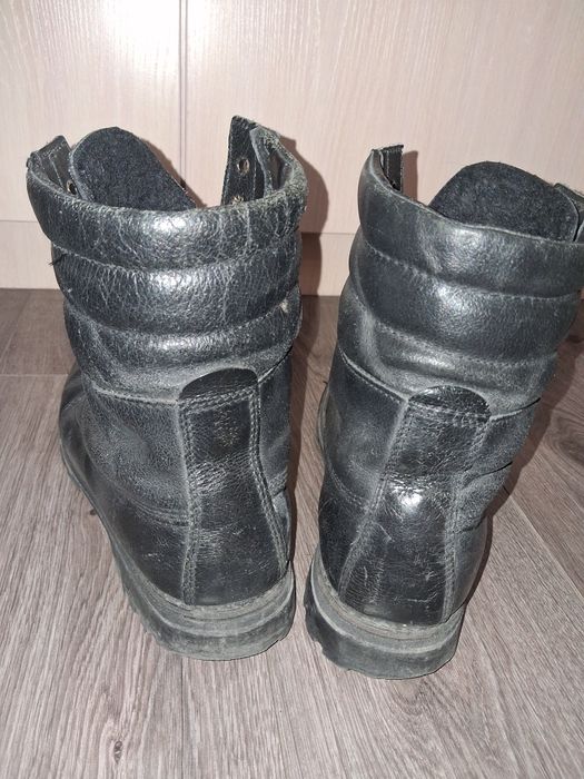 Берцы зимние кожа