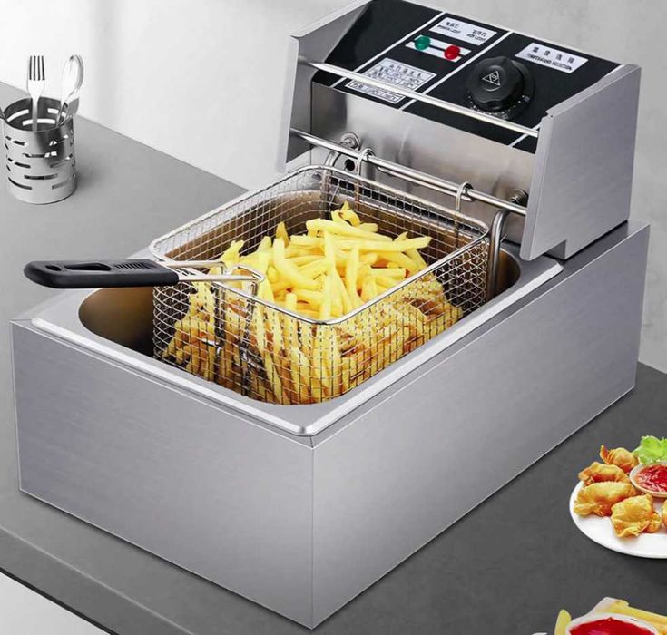 Friteuza electrică inox de 6 litri 2500W