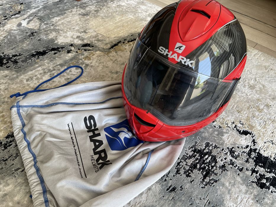 Casca moto Shark modulara fibra carbon noua