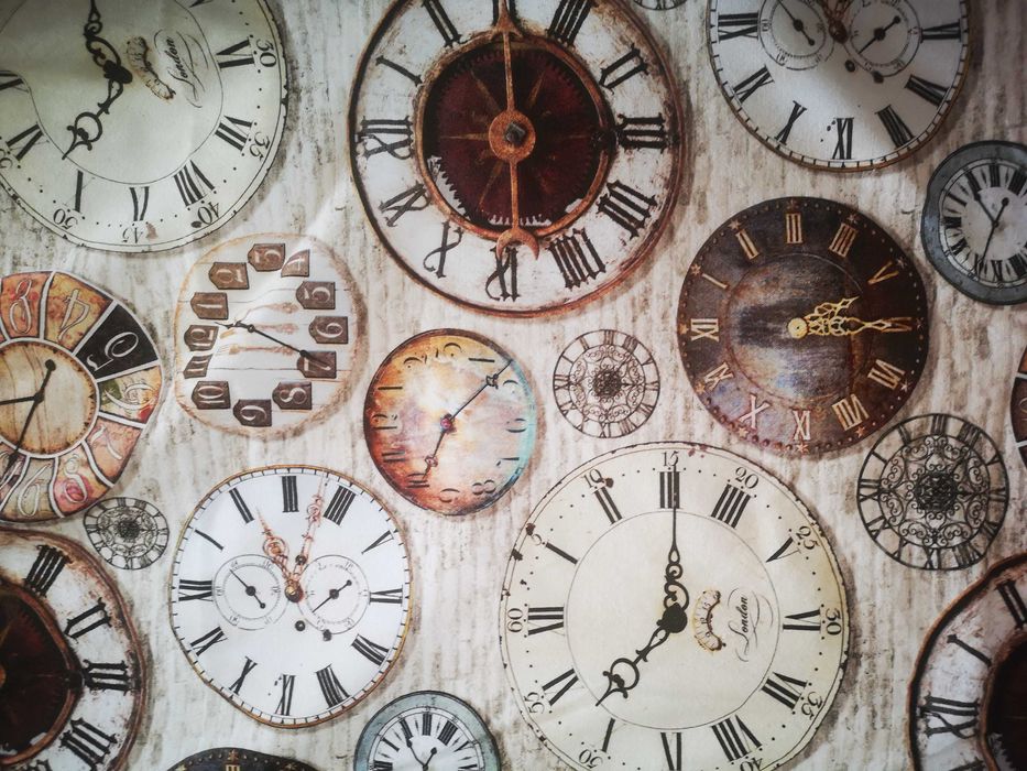 2 x Draperii cu model ceas