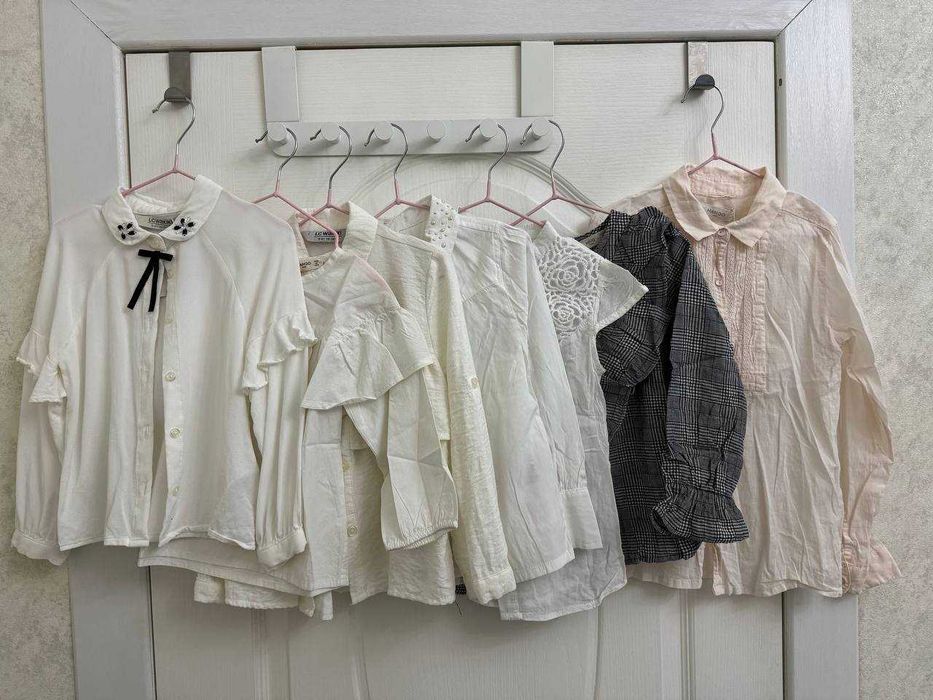 Новые блузки /рубашки MANGO, ZARA, LCWaikiki, размер 4/6 лет