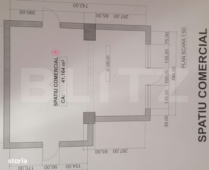 Spatiu comercial, 60 mp, zona Nicolina 2