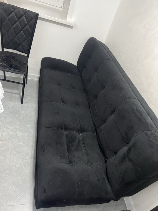 Диван черный раскладной