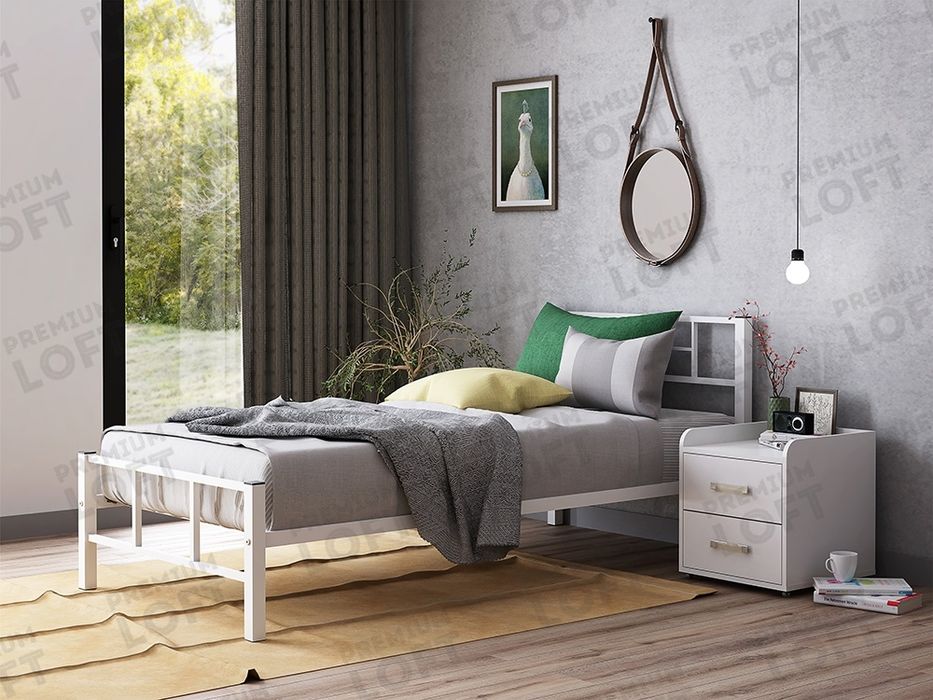 Кровать односпальная КН 700, матрас, Kravat, matras, loft uy va dacha