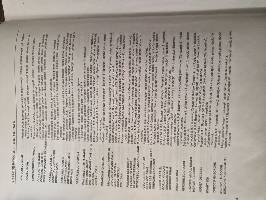 Tratat de Patologie Chirurgicală,  vol 1 și:ol 2