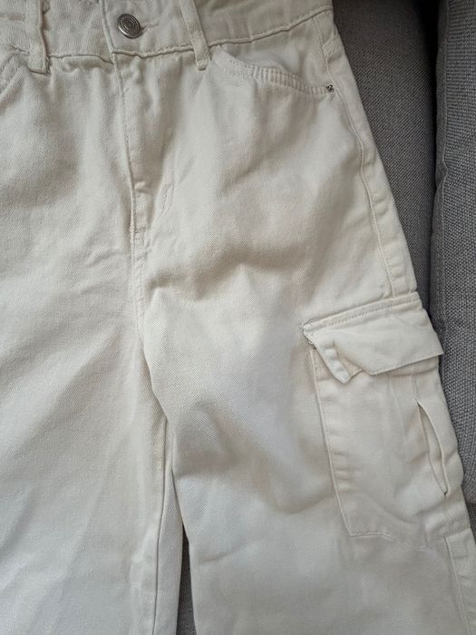Дамски бежови карго дънки defacto